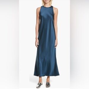 open lace back dress Moira Satin Pleated Maxi Dress main image 1